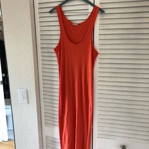 NWOT Skin brand tank Dress (coral orange) size M